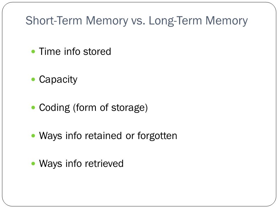 5 Differences Between Short-Term and Long-Term Memory Loss